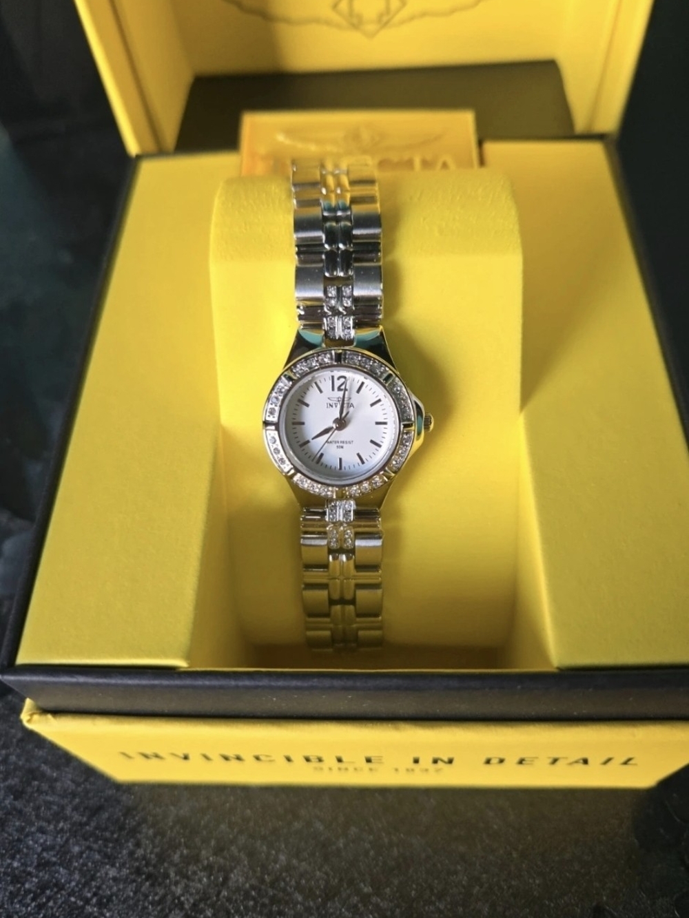 0126 Invicta Wildflower Swiss Ronda 763 Caliber Silver Tone Womens Watch 21.5mm